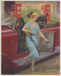 Original vintage calendar / poster art print from the 1920s-1940s
